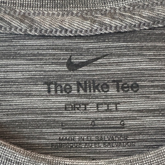 Nike Men's DryFit Heathered Gray Short Sleeve Tee | Size L - Picture 5 of 10